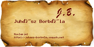 Juhász Borbála névjegykártya